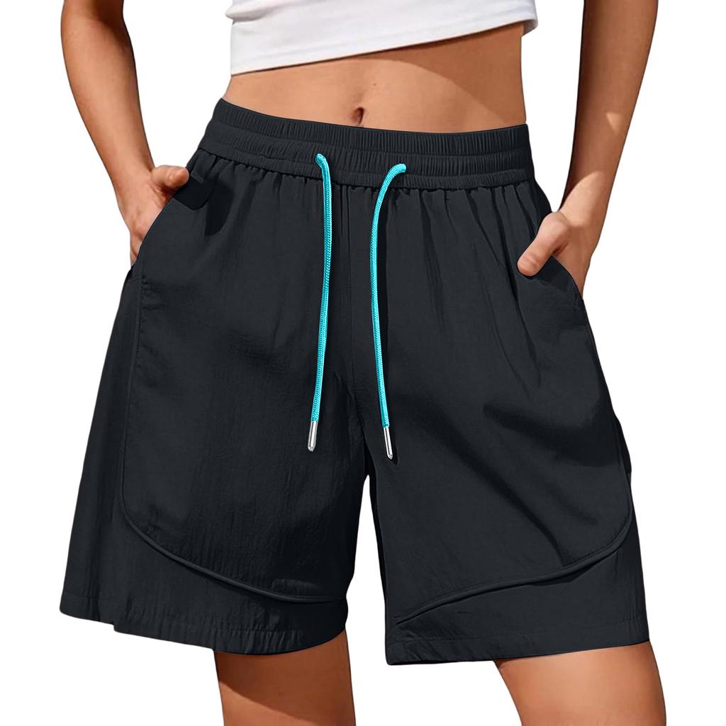 Women's Color Shorts, Casual And Versatile Sports Straight Shorts