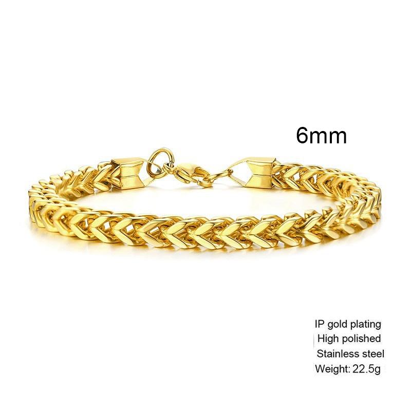 Stylish Stainless Steel Bali Foxtail Chain Bracelet for Men,Double Franco Link Chain Bracelets,Male Jewelry Gift for Dad Son