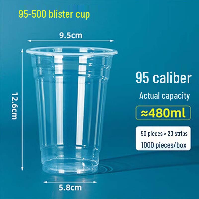 ONYLM 95mm Disposable Transparent Plastic Cups