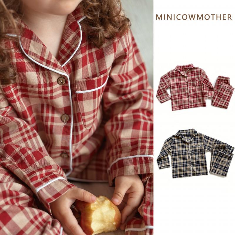 Cartoon Pajama Set Cotton A-Class Kids Long Sleeve Suit Homewear Boys Girls