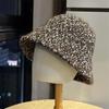 Retro Fisherman Hat Children Autumn and Winter Versatile Warm Ear Protection Bucket Hat Plain Face Covering Plush Basin Hat Tide
