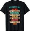 Funny Video Gaming Shirt Teens Boys Men My Perfect Day Gamer T- Shirt