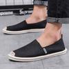 Fashion Men's casual shoes breathable flat shoes spring summer linen canvas simple comfortable lazy breathable  men's shoes