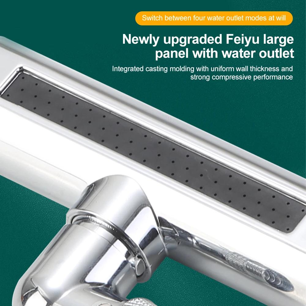 Multifunctional Sink Faucet Connector Kitchen Sink Waterfall Faucet 4 Mode Water Outlet Universal 720 Rotation Water Tap Extend
