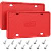 Silicone License Plate Frames, License Plate Holder For US CA Cars, Silicone Car Plate Cover Rustproof & Rattle Proof & Weatherproof Car Accessories