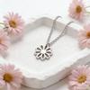 Skyrim Hollow Petal Pendant Necklace Stainless Steel Women's Fresh and Sweet Flower Pendant Necklace Couple Holiday Jewelry Gift