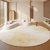Light Luxury Living Room Decoration Round Carpet Thicken Plush Rugs for Bedroom Home Fluffy Soft Rug Anti-slip Bedside Floor Mat
