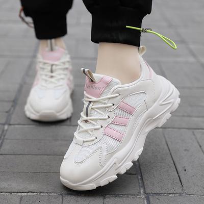 Women'S Shoes Sports Shoes Spring Korean Version Mesh Breathable Soft-Soled Dad Shoes Versatile Casual Shoes Trendy Shoes