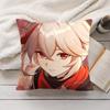 Kaedehara Kazuha Genshin Impact Cushion Cover Silky Short Plush Invisible Zipper Dustproof Sofa Pillow Case For Home Decor