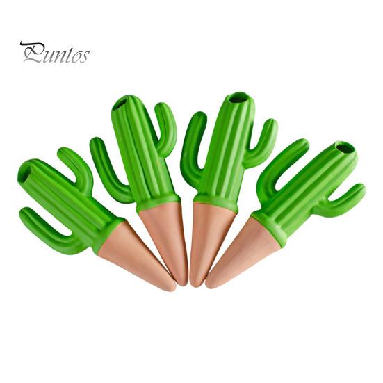 

4 шт. шипов для полива в форме кактуса, терракотовые глиняные колышки для растений с самополивом, шипы для полива с медленным высвобождением для комнатных и уличных растений 4pcs