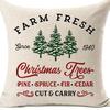 Merry Christmas Decor Cushion Cover x cm Pillow CaseCartoon Reindeer Santa Claus Printed Throw Pillowcase Linen Pillow Cover