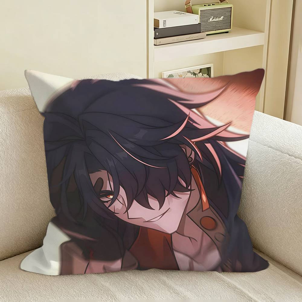 Game HSR Mortenax BBlade Square Sofa Pillow Cover Solid Color Living Room Home Decor Cushion Case