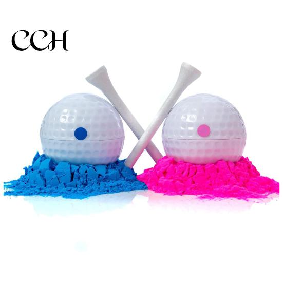Unique Gender Reveal Idea Golf Ball with Tee Exploding Exquisite Craftsmanship Set Powder Explosion Announcement Party Themed Decoration Safe Option