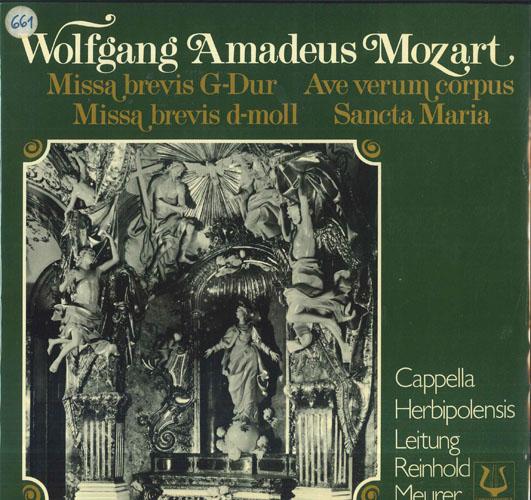 

LP Record REINHOLD MEURER CAPPELLA HERBIPOLE Mozart Missa Brevis Gdur Kv49 M SCGLX73877 CHRISTOPHORUSV 1981 Germany Classical Used
