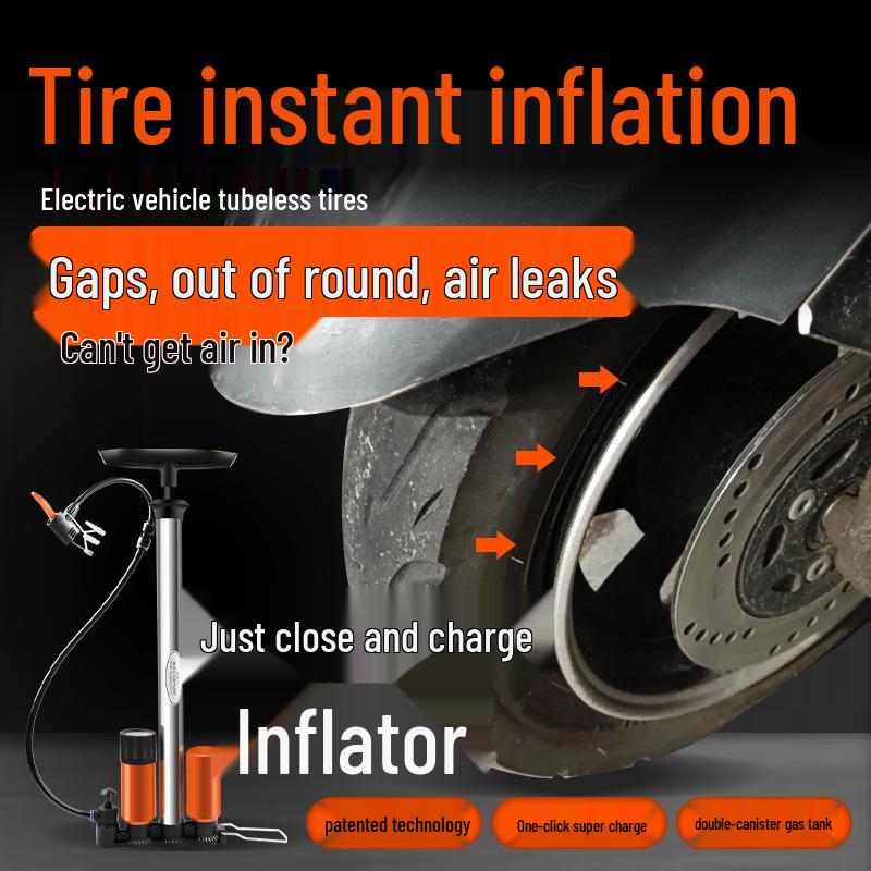 Universal One-Key Electric Air Pump for Vehicles & Motorcycles Burst Mode Air Pump