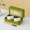 Tulip Ceramic Tableware Set: Includes Bowl, Plate, and Spoon for Housewarming or Wedding Gift.