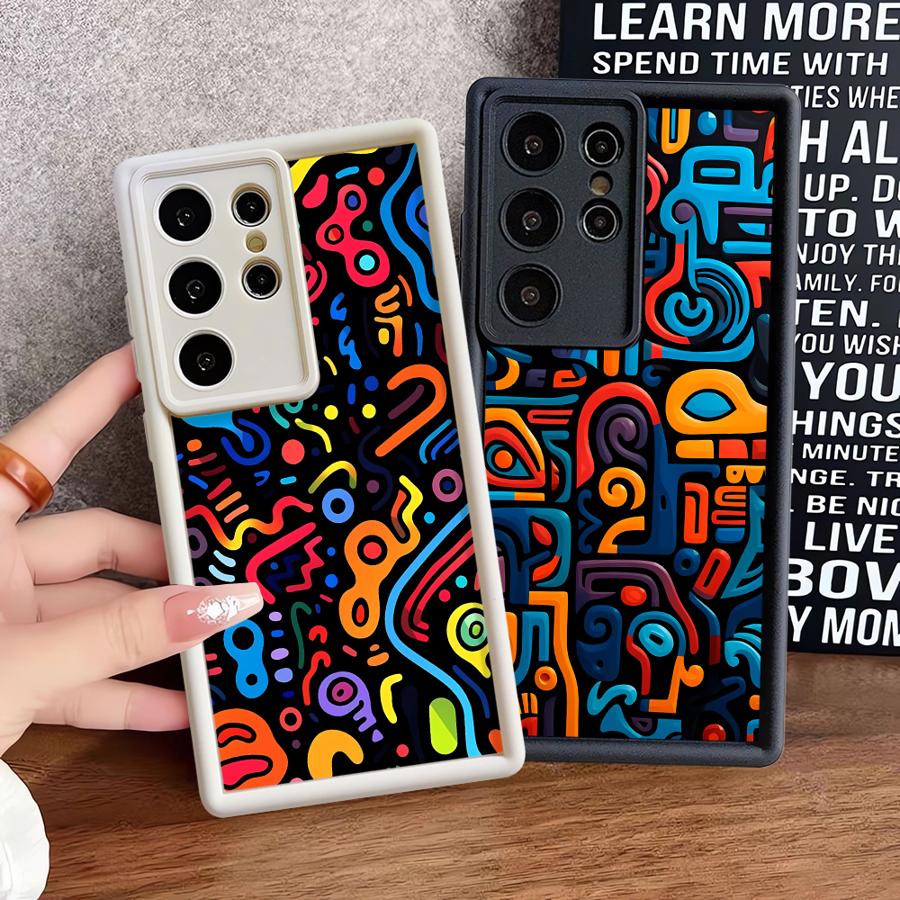 Phone Cover Case for Samsung Galaxy S26 Ultra S25 Edge S25 S24Ultra S23 FE S22 S20FE S24 Plus S21 Colorful Pattern