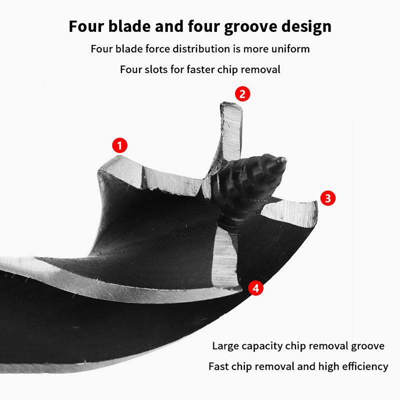 Four Blade Support Drill Bits Outdoor Carpenter Drill Bits For Camping Survival Tools Drilling Holes Chopping Wood Accessories