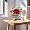 2D Heart Statues Decorative Ornaments for Living Room,Home,Office Decors Acrylic Heart Figurines Tabletop Centerpieces
