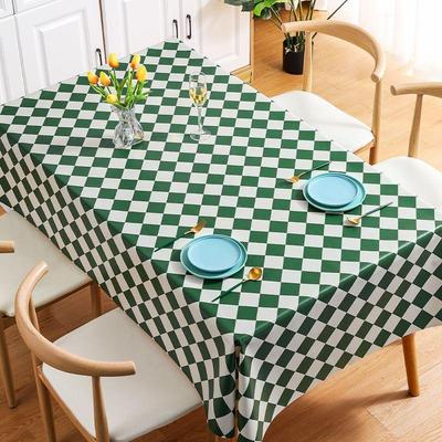 Retro Schachbrett Klein Frisch Pvc Tischdecke Einlegen Plaid Esstischdecke Kaffeetischdecke