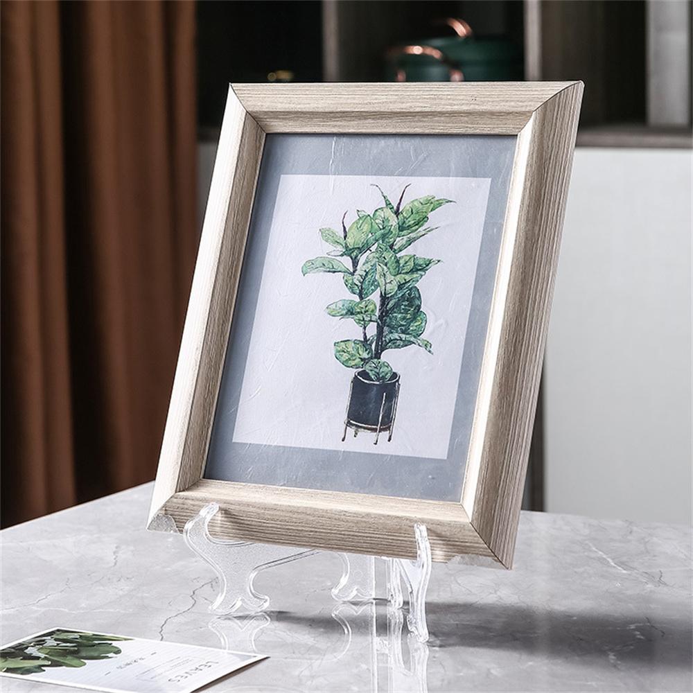5 Pack Clear display easel Stand Plate Photo Frame Pedestal Picture Holder folds
