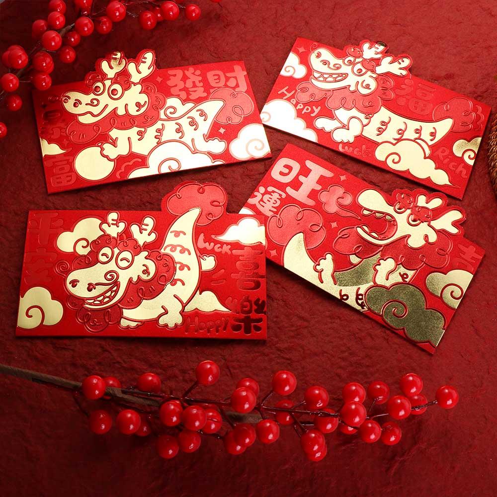 Luck Money Bag Red Envelope 2024 New Year Packet Money Bags Chinese Blessing Bag  Wedding Birthday