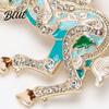 Elegant Horse Accessory Colorful Brooch Rhinestone Encrusted Alloy Lapel Pin