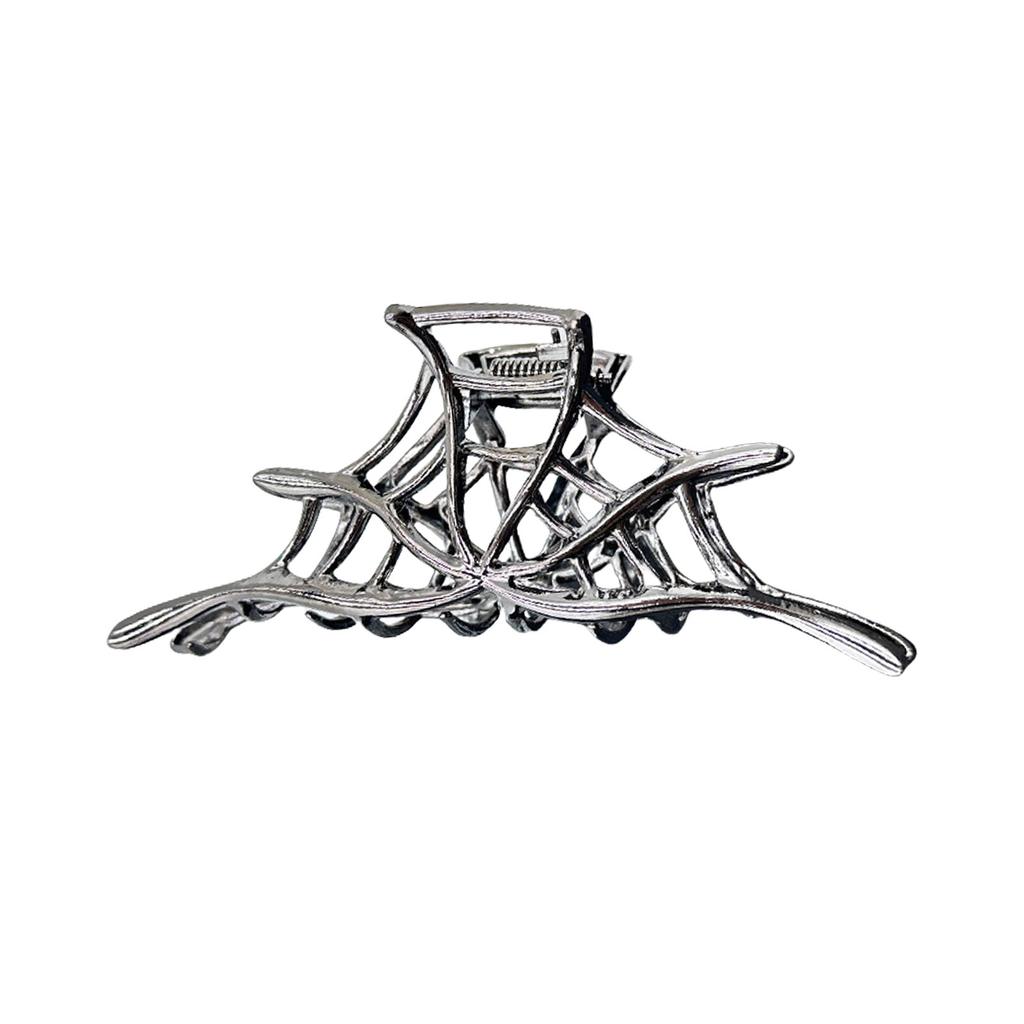 Spider Web Metal Hair Claw Strong Grip Claw Clip Halloween Hairpin Accessory for Parties and Daily Wear