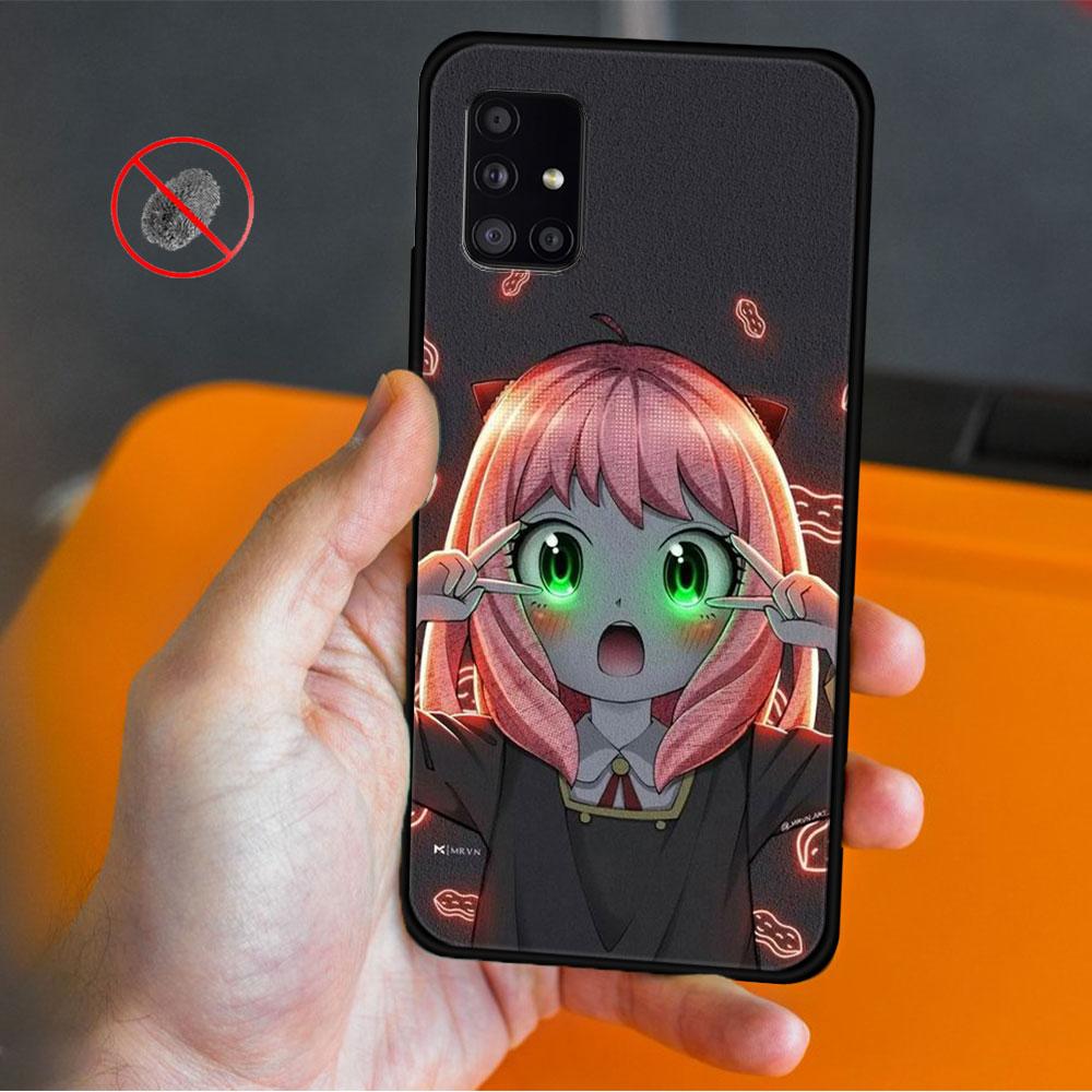 For Samsung A12 A51 A52 A41 A21s A72 A31 A02s A71 A32 4G A73 A53 A52s 5G Print Funda Spy×Family Cute Yor Anya Bright Drawing