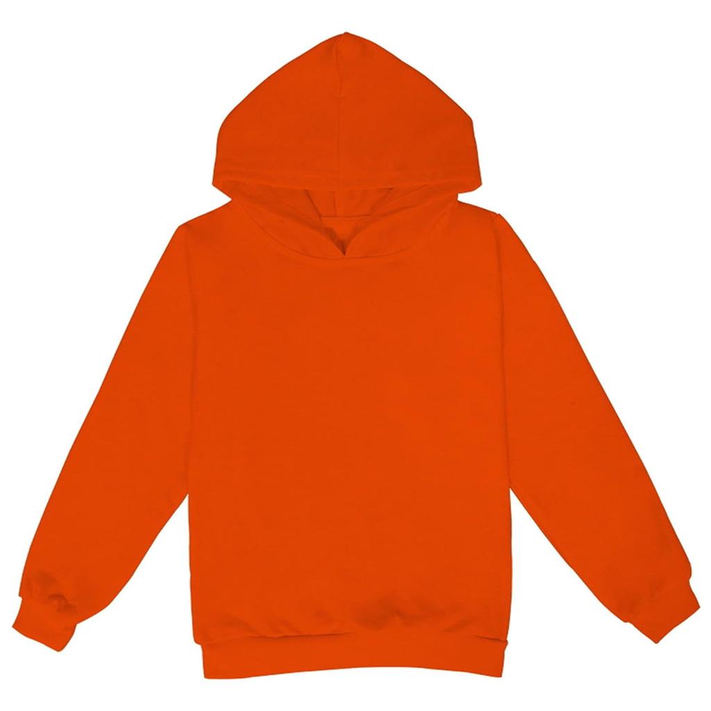 Children's Fashion Solid Color Pullover Casual Versatile Hoodie Sweatshirt