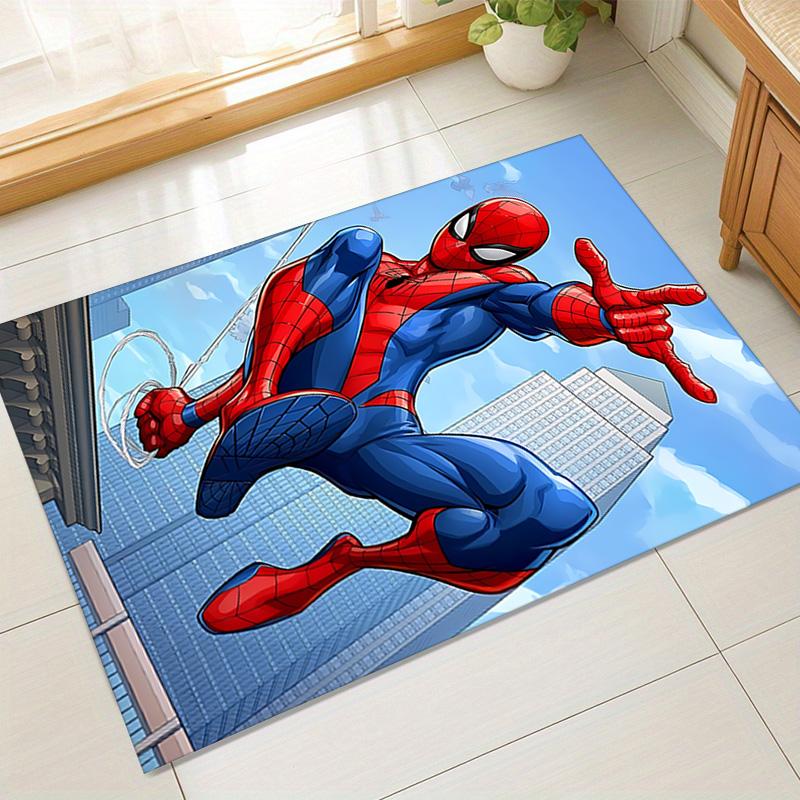 Spiderman Action Carpet For Playroom Bedroom Living Room Sofa Home Decorkids Game Area Rug Nonslip Floor Mat