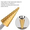 3pcs Step Drill Bit Set, HSS Titanium Step Drill Bits for Wood Metal Hole Cutter with Portable Bag, 3-12mm 4-12mm 4-20mm