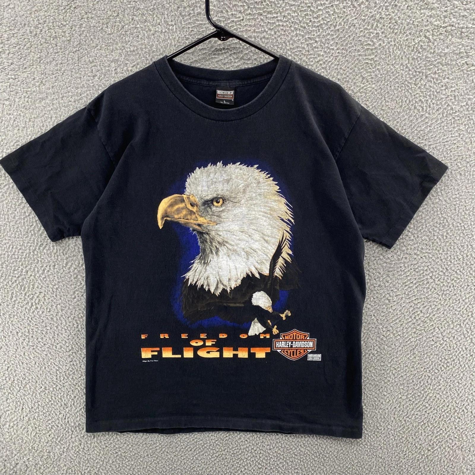 

Vintage Harley-Davidson Shirt Mens Large Black Eagle Graphic Made in USA 90s 4XL
