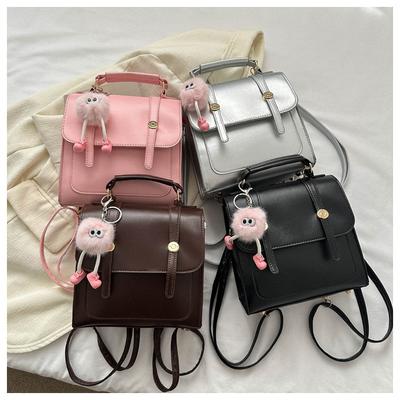 1 Peça Mochila Simples Feminina Estilo College Bolsa Feminina Nova Moda Casual Bolsa de Ombro de Mão Mochila Pequena