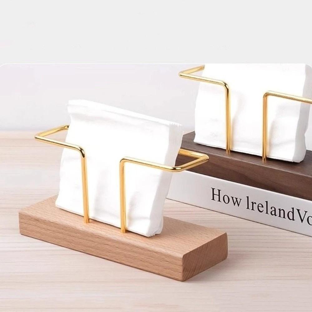 New Wood Tissue Holder Creative Design Elegant Toothpick Box Multifunction Napkin Holder Dining Table