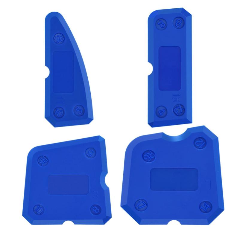 K-046 4 Pieces Caulk Tool Kit Sealant Silicone Finishing Tools Caulking Tools for Silicone Sealant Grout Finishing Sealing (Blue (Blue,Caulk Tool Kit) синий