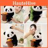 Plush Panda Toy With Bamboo And Tree Stump Design For Kids And Giftgiving