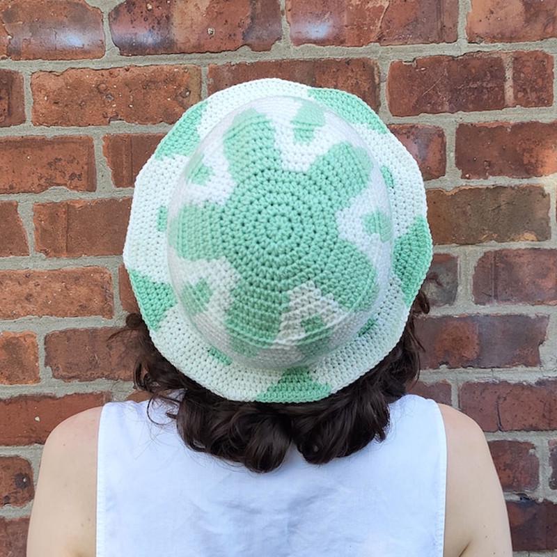 Handmade Summer Sun Hat - Ice Silk Pointed Top with Watermelon Design, Wide Brim, UV Protection for Men and Women