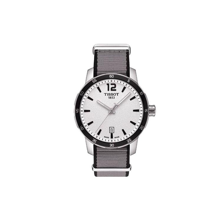 TISSOT Time Jog Collection Quartz Movement Men s Watches Watch 40mm Silver Dial Stainless Steel Case Nylon Strap T095.410.17.037.00