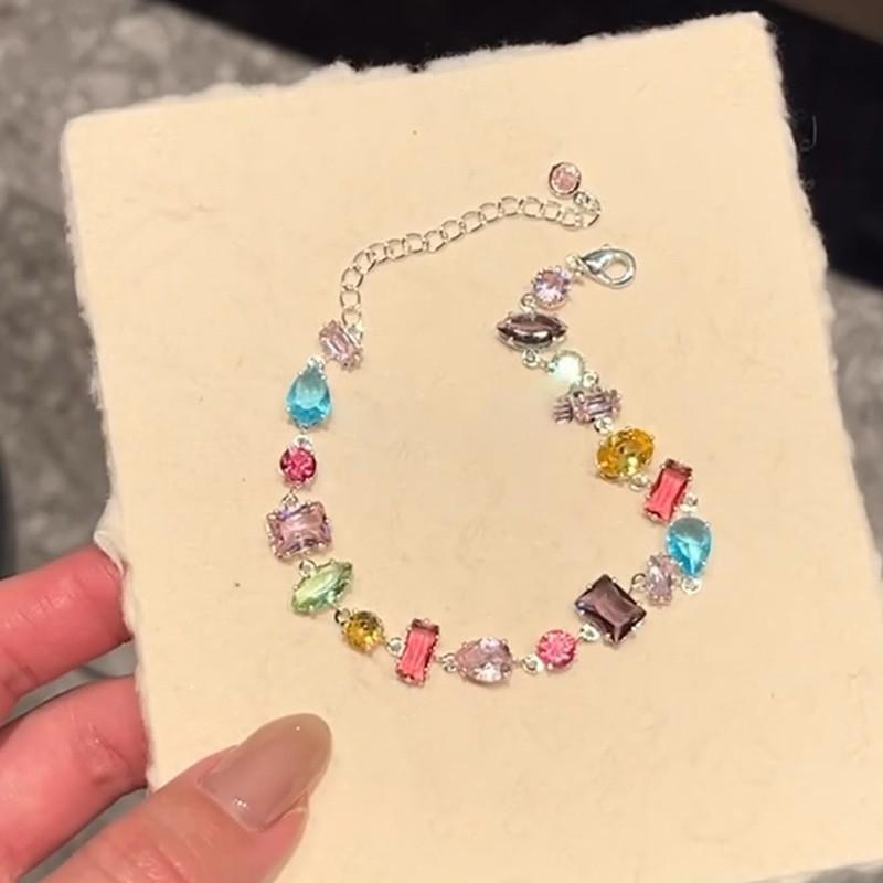 Electroplated Zircon Sun Love Bracelet Niche Sweet Versatile Bracelet Temperament Light Luxury High-end Jewelry Women