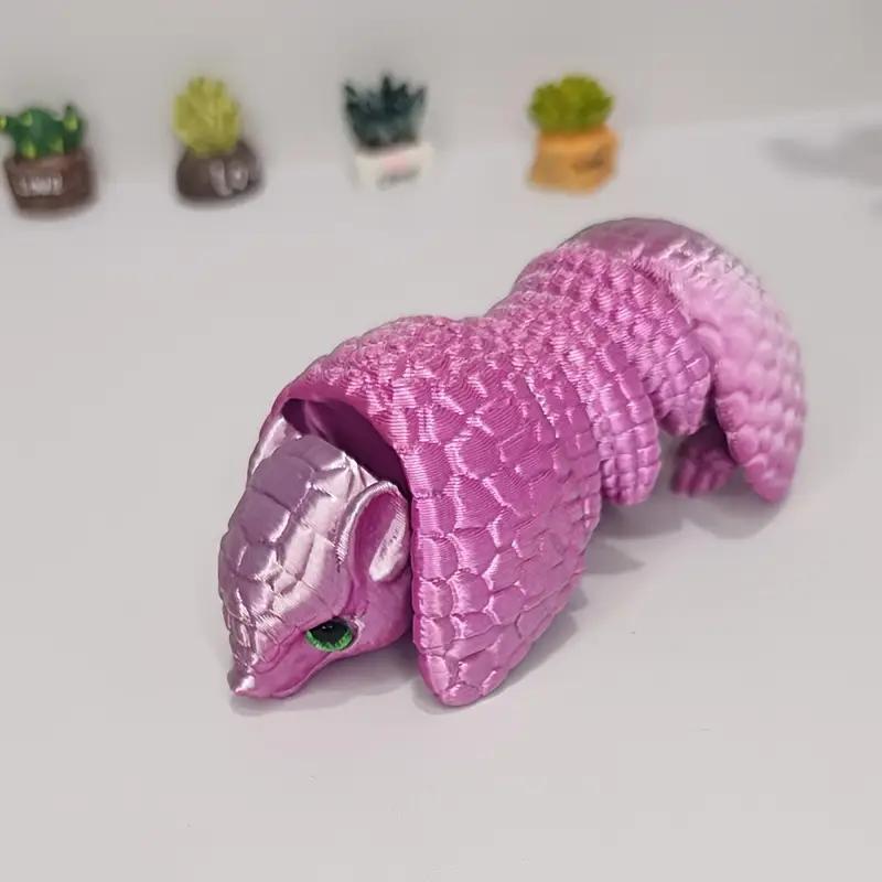 

1pc 3D Printed Creative Animal Sculptures - Random Eyes - Joints Movable - Novel Relax Desktop Accessories, Ideal For Party Gift