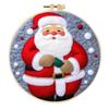 Christmas Needle Felting Kit Holiday Felt Painting Set for Beginners Starter Needle Felting DIY Craft Kit with Pad Needles Wool Decorative Frame
