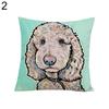 Fashion Cartoon Dog Waist Throw Cushion Cover Linen Pillow Case Home Sofa