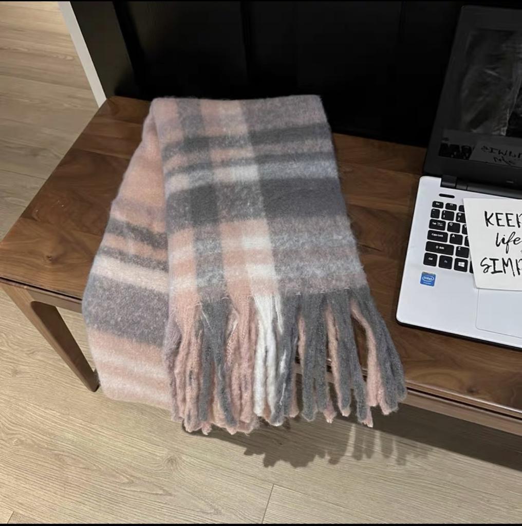 New Maillard Premium Plaid Scarf Women's Winter Korean Shawl Dual-purpose Spring and Autumn Thickened Warm Tide