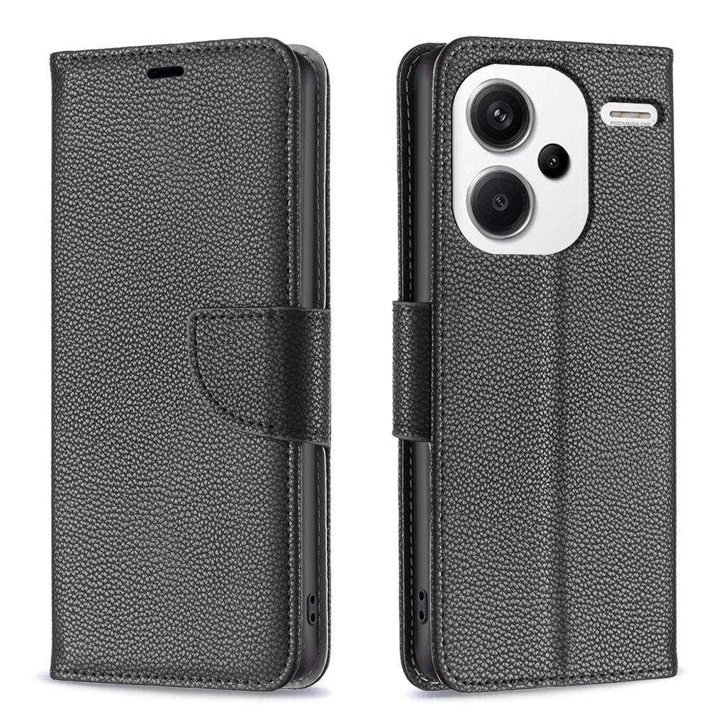 Für Xiaomi Redmi Note 13 Pro+ 5G Brieftasche Hülle PU Leder Litschi Textur Klapphandyhülle