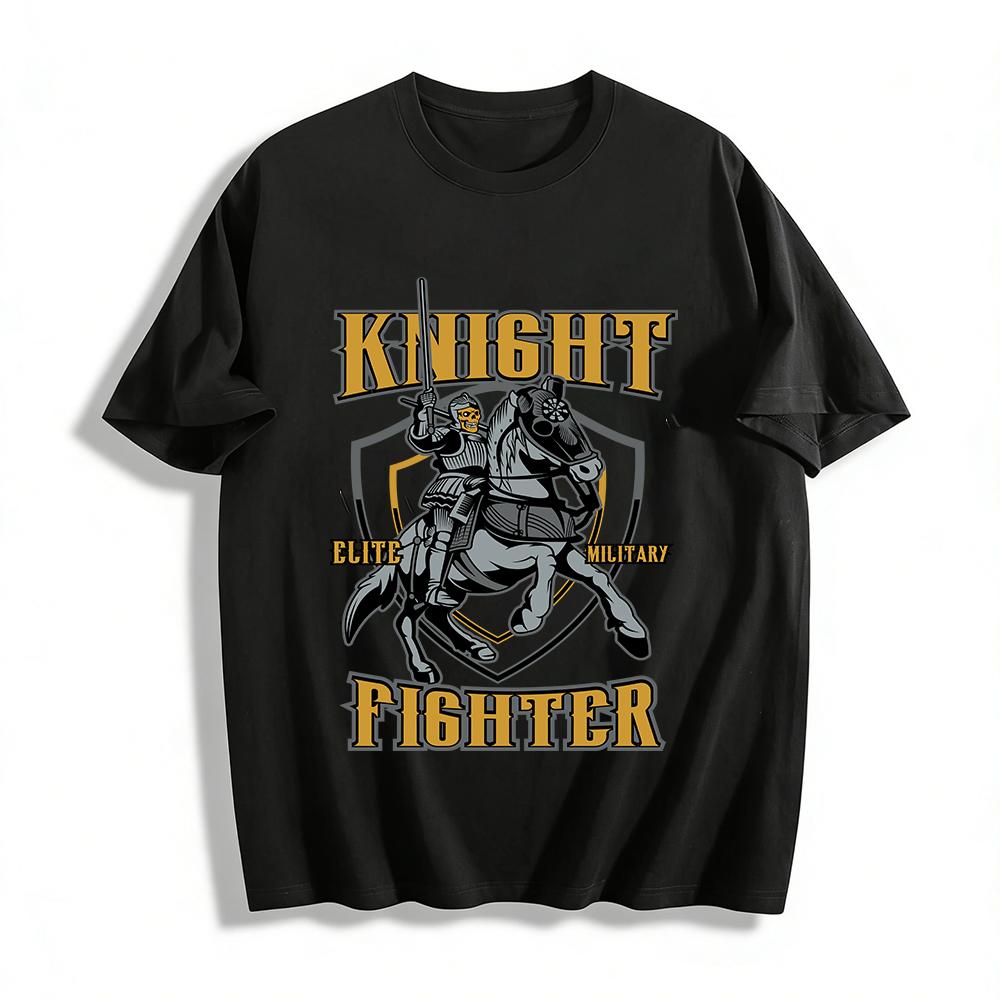 

Skull Knight Elite Military Fighter Graphic Trendy Casual T-Shirt Pure cotton T-shirt XXS