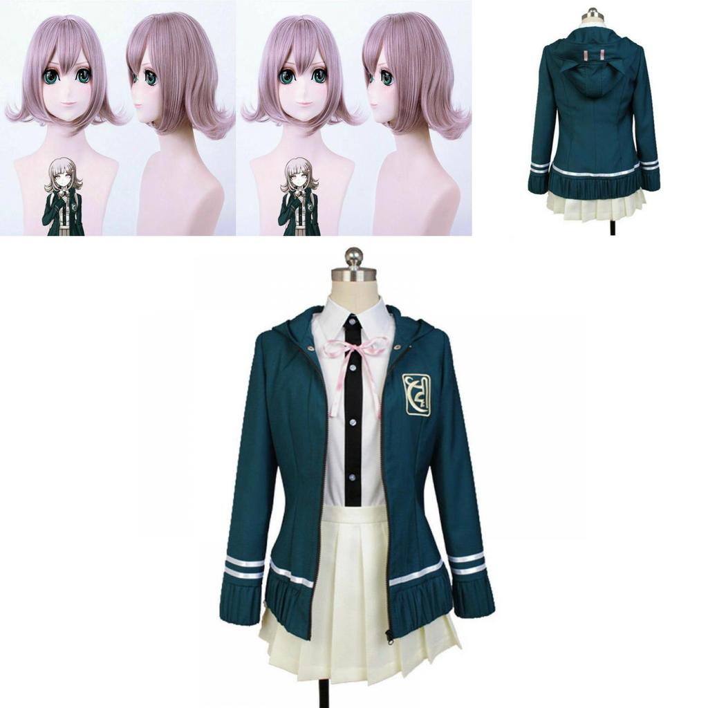 Kostium Cosplay Uniforma Chiaki Nanami z Danganronpy Wykonany z Miękkiego Materiału Dla Komfortu