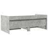 Daybed with Drawers Without Mattress Concrete Gray 90 X 190 Cm