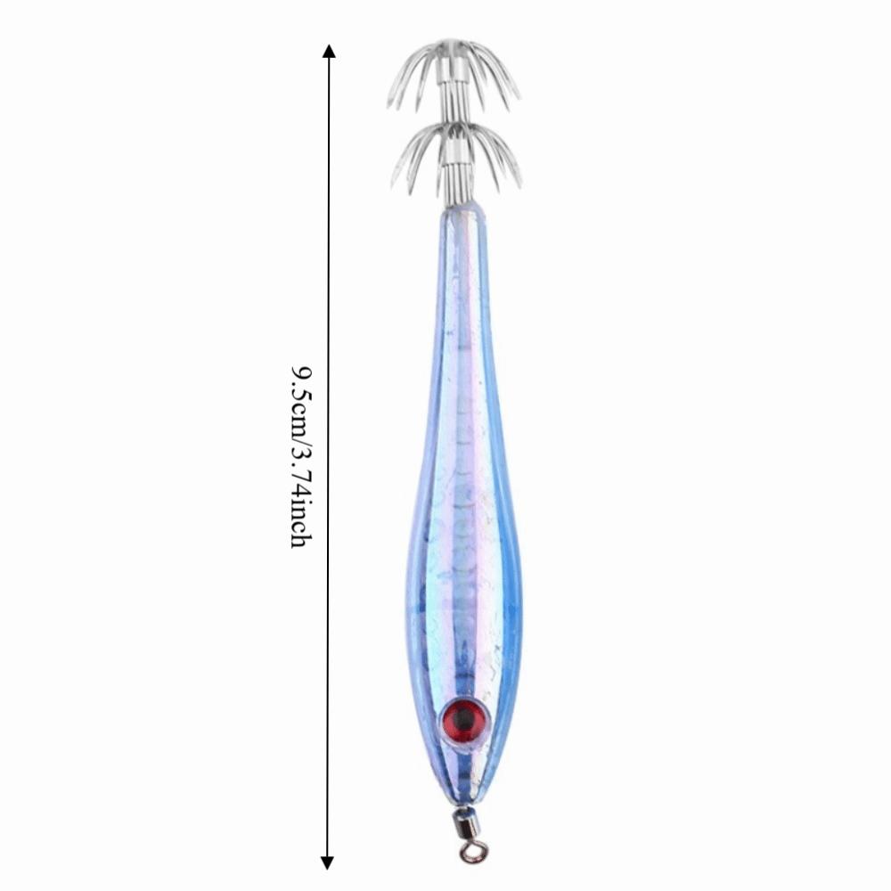 5PCS 9.5cm Squid Jig Lures Glow In Dark Squid Jig Hooks Squid Fishing Lures Saltwater Fishing