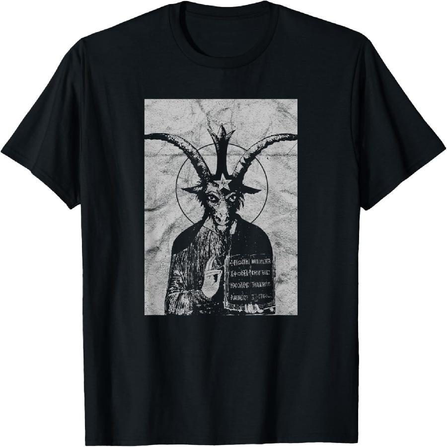 

Occult Baphomet Gothic Grunge Satan Devil Black Lucifer 666 T-Shirt XXXXXL чорний
